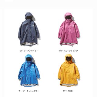 ザノースフェイス(THE NORTH FACE)のノースフェイス レインコート イエロー 130(レインコート)