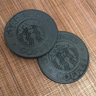 スターバックスコーヒー(Starbucks Coffee)のスターバックス コースター 2個 黒(テーブル用品)