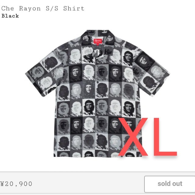 supreme Che Rayon s/s Shirt black XL シュプ