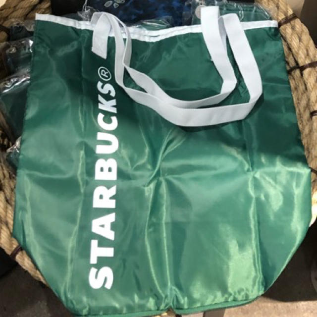 Starbucks Coffee(スターバックスコーヒー)のスターバックスTOGOポケッタブル スタバ グリーン　1個　送料無料 レディースのバッグ(エコバッグ)の商品写真