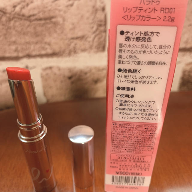 Parado(パラドゥ)のparadoパラドゥ　リップティントRD01 2.2g コスメ/美容のベースメイク/化粧品(口紅)の商品写真