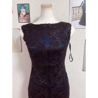 タダシショウジ(TADASHI SHOJI)の希少 新品 0 Tadashi Shoji ドレス NBN7270N (ひざ丈ワンピース)