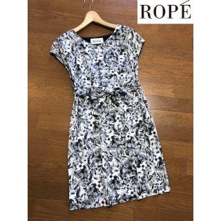 ロペ(ROPE’)の新品同様ロペROPE★花柄大人ワンピース (ひざ丈ワンピース)