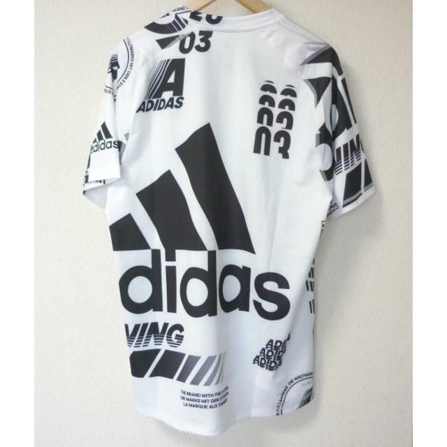 adidas(アディダス)の新品O★アディダスホワイト白フリーソフトデイリープリントTシャツ メンズのトップス(Tシャツ/カットソー(半袖/袖なし))の商品写真