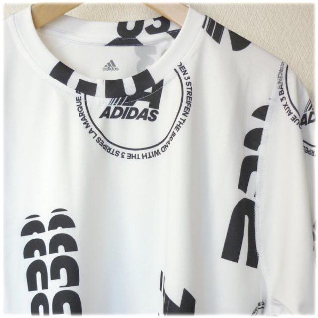 adidas(アディダス)の新品O★アディダスホワイト白フリーソフトデイリープリントTシャツ メンズのトップス(Tシャツ/カットソー(半袖/袖なし))の商品写真