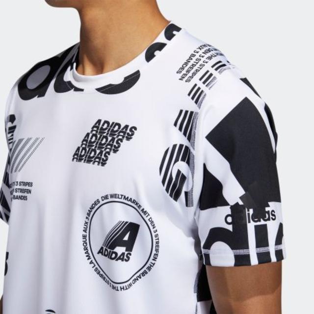 adidas(アディダス)の新品O★アディダスホワイト白フリーソフトデイリープリントTシャツ メンズのトップス(Tシャツ/カットソー(半袖/袖なし))の商品写真