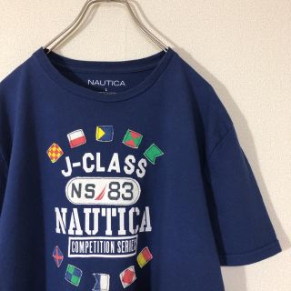 ノーティカ(NAUTICA)のNAUTICA Tシャツ プリント セーリング フラッグ 半袖 古着(Tシャツ/カットソー(半袖/袖なし))