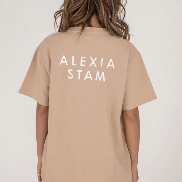 ALEXIA STAM(アリシアスタン)の未開封 アリシアスタンALEXIA STAMTシャツ ベージュ レディースのトップス(Tシャツ(半袖/袖なし))の商品写真