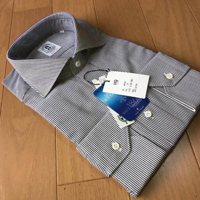 THE SUIT COMPANY(スーツカンパニー)のスーツカンパニー長袖ドレスシャツL41-86cm カッタウェイ ストライプ メンズのトップス(シャツ)の商品写真