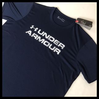 アンダーアーマー(UNDER ARMOUR)のアンダーアーマー 新品未使用 Tシャツ XL ネイビー メンズ トレーニングギア(Tシャツ/カットソー(半袖/袖なし))