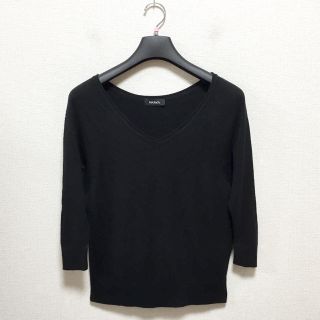 マックスアンドコー(Max & Co.)のＭax&co.♡黒色の7分袖ニット(ニット/セーター)