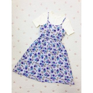 エフオーキッズ(F.O.KIDS)のアプレレクール 花柄 ワンピース 後ろリボン(ワンピース)