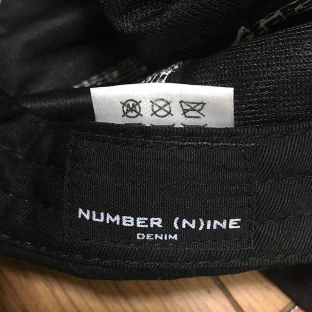 NUMBER (N)INE(ナンバーナイン)の中古ナンバーナインデニム黒キャップ帽子フリーサイズ メンズの帽子(キャップ)の商品写真