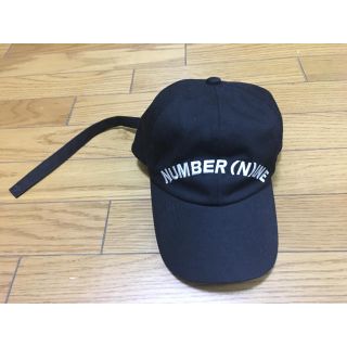 ナンバーナイン(NUMBER (N)INE)の中古ナンバーナインデニム黒キャップ帽子フリーサイズ(キャップ)