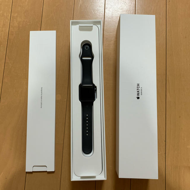 Apple Watch(アップルウォッチ)の美品　Apple Watch Series 3 38mm GPSモデル　ブラック メンズの時計(腕時計(デジタル))の商品写真