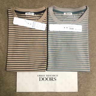 アーバンリサーチドアーズ(URBAN RESEARCH DOORS)の値下げ【新品】2020年分　２枚 アーバンリサーチ ドアーズ 　ボーダーTシャツ(Tシャツ/カットソー(半袖/袖なし))