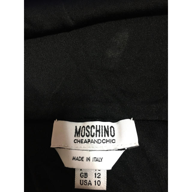 MOSCHINO(モスキーノ)のモスキーノ  ワンピース　サイズ４４　ブラック レディースのワンピース(ひざ丈ワンピース)の商品写真