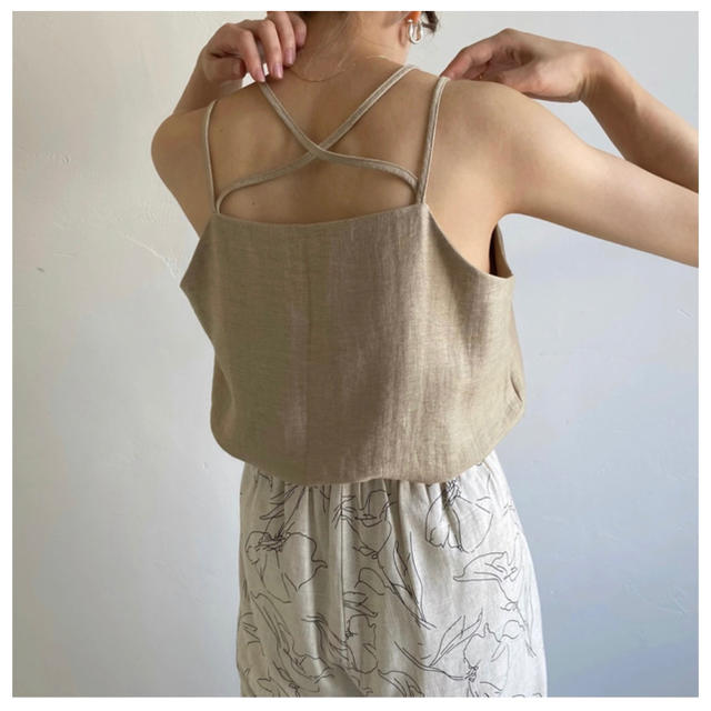 back cross double strap camisole レディースのトップス(キャミソール)の商品写真