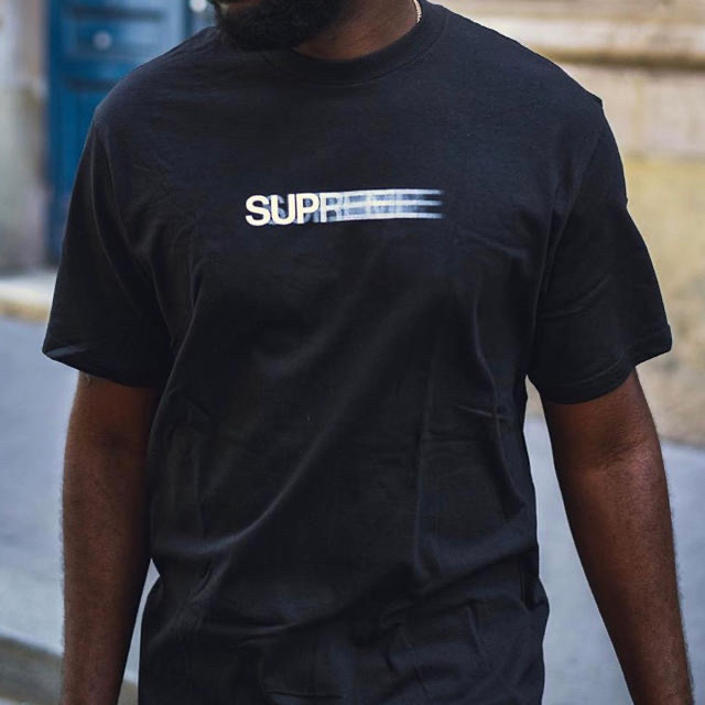 Supreme(シュプリーム)のSupreme Motion Logo Tee Black Large メンズのトップス(Tシャツ/カットソー(半袖/袖なし))の商品写真