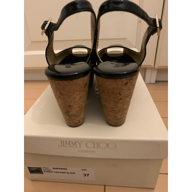 JIMMY CHOO(ジミーチュウ)のジミーチュウ　パテント　ウェッジサンダル　37 レディースの靴/シューズ(サンダル)の商品写真