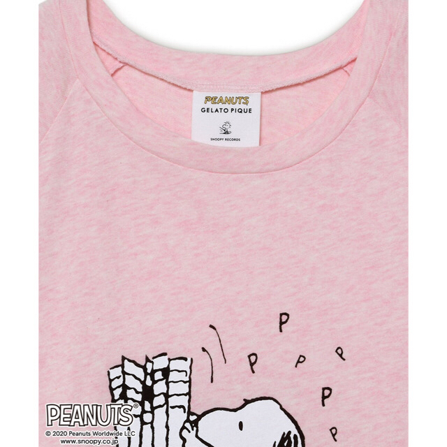 gelato pique(ジェラートピケ)のgelato pique ジェラート ピケ PEANUTS ワンポイントTシャツ レディースのトップス(Tシャツ(半袖/袖なし))の商品写真