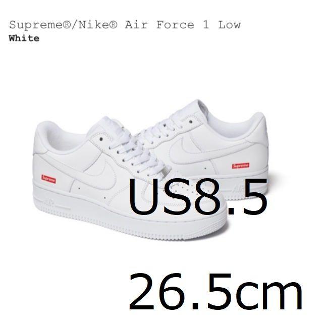 Nike Air Force 1 Low Supreme White 8.5メンズ