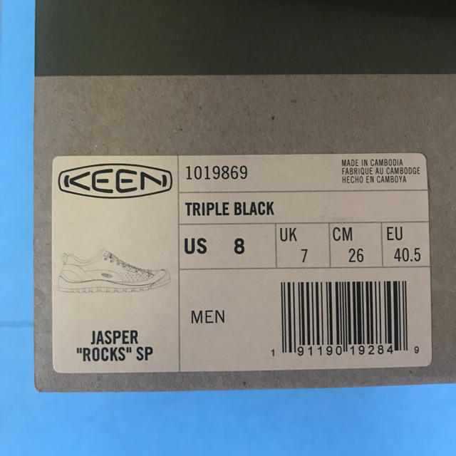 KEEN(キーン)の新品　KEEN JASPER ROCKS SP TRIPLE BLACK 26㎝ メンズの靴/シューズ(スニーカー)の商品写真