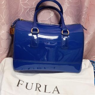 フルラ(Furla)の※早い者勝ち　FURLA キャンディバッグ　ブルー　防水(ハンドバッグ)