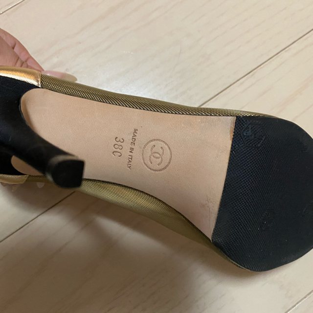 ○シャネル1度のみ使用パンプス裏張り済 - ハイヒール/パンプス