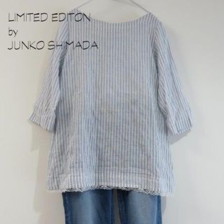 ジュンコシマダ(JUNKO SHIMADA)のJUNKO SHIMADA ジュンコシマダ ガーゼ ストライプ　シャツ(シャツ/ブラウス(長袖/七分))