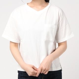 テチチ(Techichi)のTechichi TERRASSE 天竺ムジポケット付Tee　F　オフホワイト(Tシャツ(半袖/袖なし))