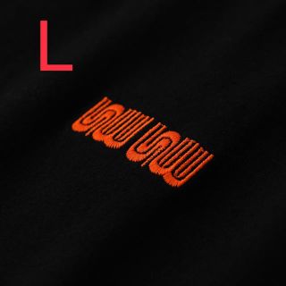 ワンエルディーケーセレクト(1LDK SELECT)のSEE SEE MUNI LOGO TEE BLACK/ORANGE L(Tシャツ/カットソー(半袖/袖なし))