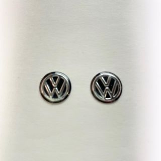 フォルクスワーゲン(Volkswagen)のVW フォルクスワーゲン　アルミステッカー　エンブレムステッカー　2個セット(車外アクセサリ)