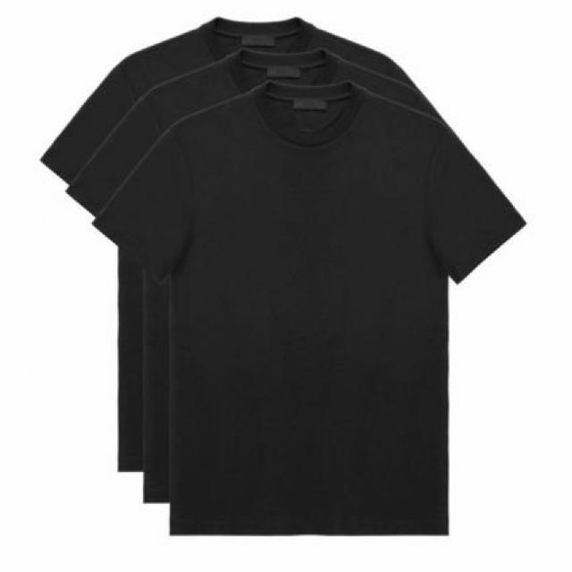 prada パックTシャツ ブラック　１枚メンズ