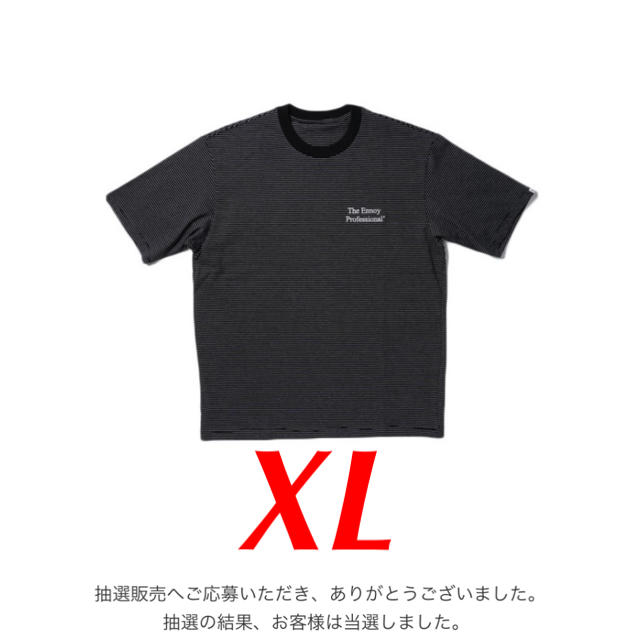 【XL】Ennoy ボーダー Tシャツ ブラック