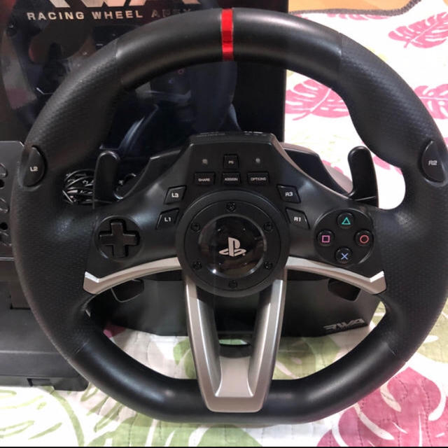 PlayStation4(プレイステーション4)のHORI ps4 Racing wheel apex ハンコン エンタメ/ホビーのゲームソフト/ゲーム機本体(家庭用ゲーム機本体)の商品写真