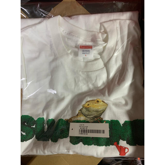 supreme lizard tee white Large