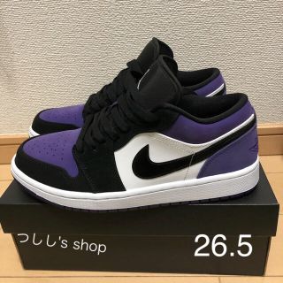 ナイキ(NIKE)のNIKE AIR JORDAN 1 LOW COURT PURPLE 26.5(スニーカー)