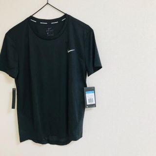 ナイキ(NIKE)の新品　M NIKE ブラック　ランニング　DRI-FIT レディース  Tシャツ(Tシャツ(半袖/袖なし))