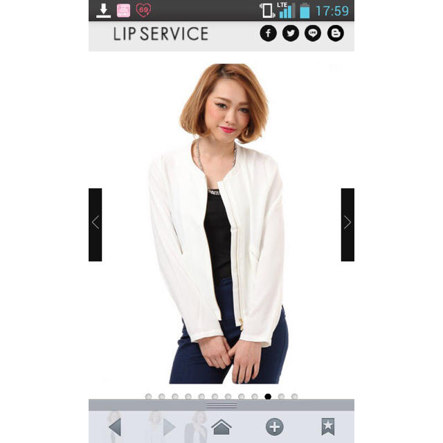 LIP SERVICE(リップサービス)のブルゾン 美品 レディースのジャケット/アウター(ブルゾン)の商品写真