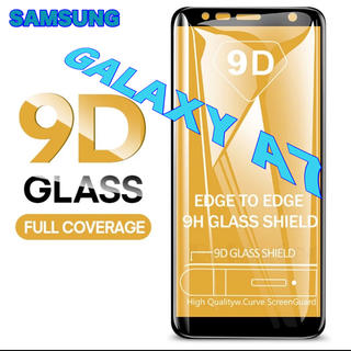 ギャラクシー(Galaxy)のGALAXY A7 保護ガラスフィルム9D 黒枠 ギャラクシーA7 ㊷ 配送保証(保護フィルム)