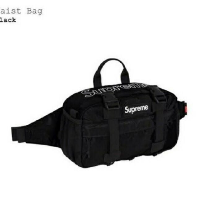 メンズSupreme Waist Bag Black 黒 シュプリーム　19fw