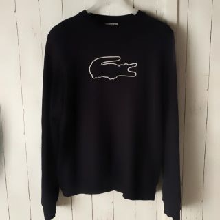 ラコステ(LACOSTE)のラコステ　限定モデル ビッグロゴ スウェット ネイビー/ホワイト Mサイズ(スウェット)