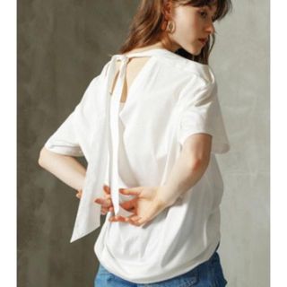 ルシェルブルー(LE CIEL BLEU)のルシェルブルー　Drape Back Tee(Tシャツ(半袖/袖なし))