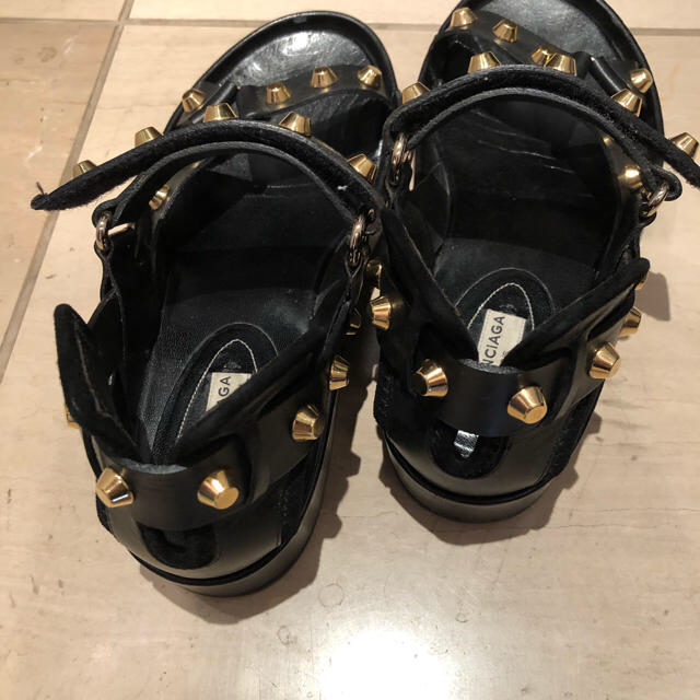 BALENCIAGA バレンシアガ スタッズ 黒サンダル38