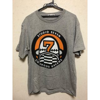 ジーユー(GU)のGU × STUDIO SEVEN Tシャツ　グレー　Sサイズ(Tシャツ/カットソー(半袖/袖なし))