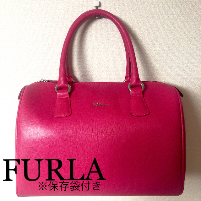 Furla(フルラ)の！大幅値下げ！美品！FURLA ボストンバッグ　サフィアーノ　フーシャピンク レディースのバッグ(ボストンバッグ)の商品写真