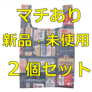 フード　コンビニ弁当用　エコバッグ　2個セット　①(エコバッグ)