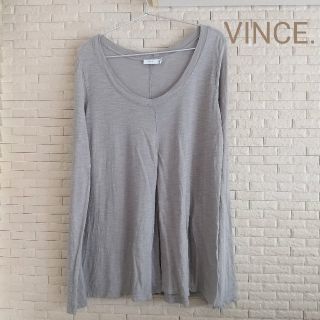 ビンス(Vince)のVINCE.カットソー グレー　Ａライン(カットソー(長袖/七分))