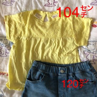 ザラキッズ(ZARA KIDS)のTシャツ（ZARA）&ショートパンツ（UNIQLO）(Tシャツ/カットソー)